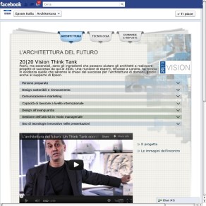 Tab Epson Architetti su Facebook